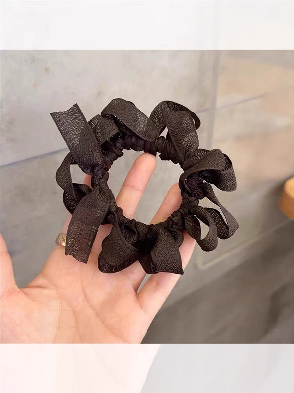 女の子向けの超見栄えの良い高級ファッションシンプルなリボンヘアゴム、高弾性ゴムバンド、ボールスタイルのヘッドバンドとヘッドバンド|undefined