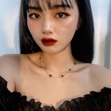 Золотое модное ожерелье из нержавеющей стали, золото 750 пробы, четырехлистный клевер, простой и элегантный дизайн