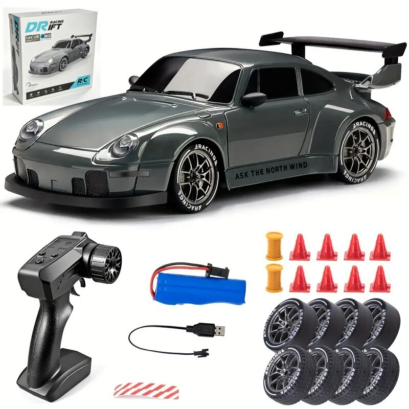 1/24 Drift 4WD Half Scale RC Remote Control Car 2.4G High Speed Racing Car Toy Factory Model Gift In Stock Wholesale