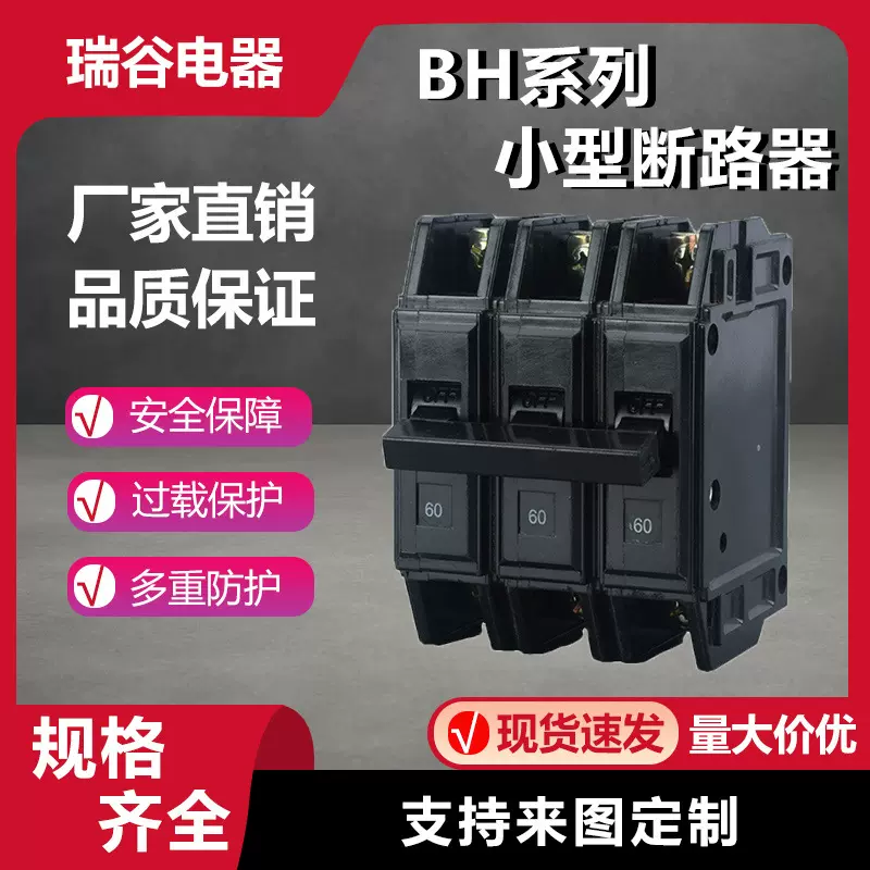 厂家直销 BH-60型断路器 小型断路器  微型断路器 漏电开关黑色