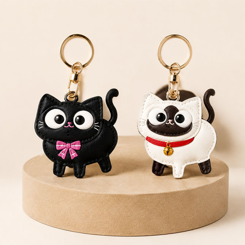 Cute Kitten Keychain Pendant, Access Card Holder, Airtag Protective Cover, Small Gift, Bag Pendant, Key Ring Cute Kitten Keychain Pendant, Access Card Holder, Airtag Protective Cover, Small Gift, Bag Pendant, Key Ring