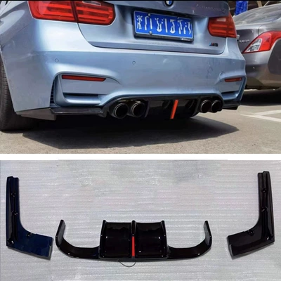 Big Surrounded | M3 Large Surround F30 F35 Modified - m3-rear-lip-with-light-gloss-black