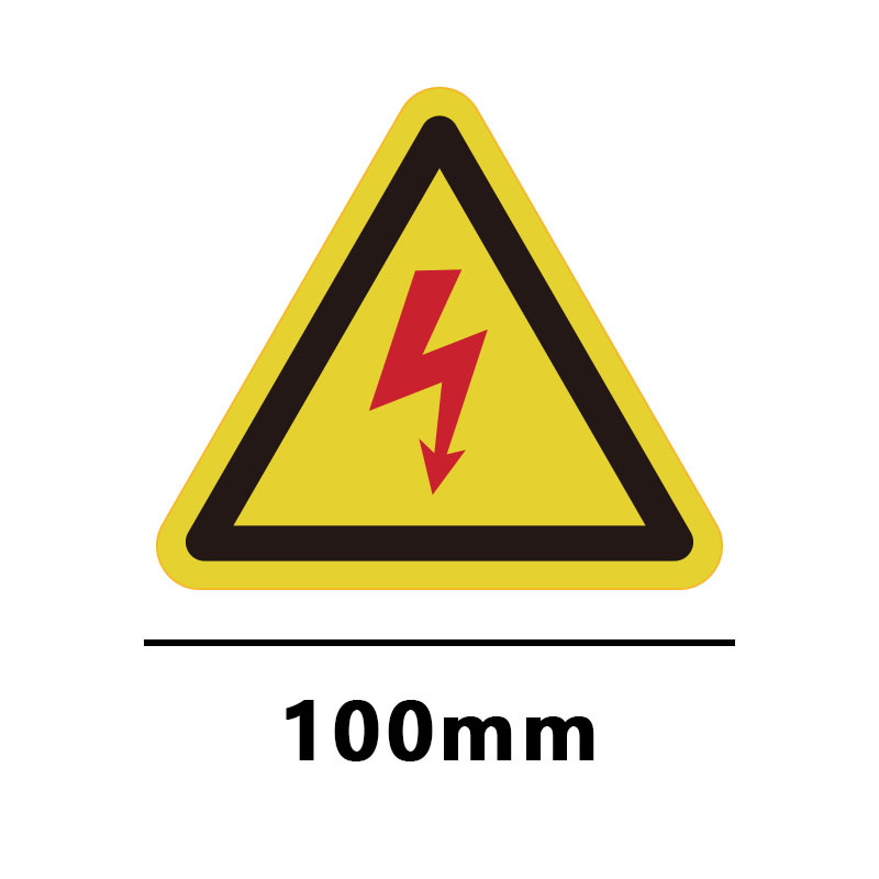 Black lightning on yellow background; red lightning 100*100*100mm