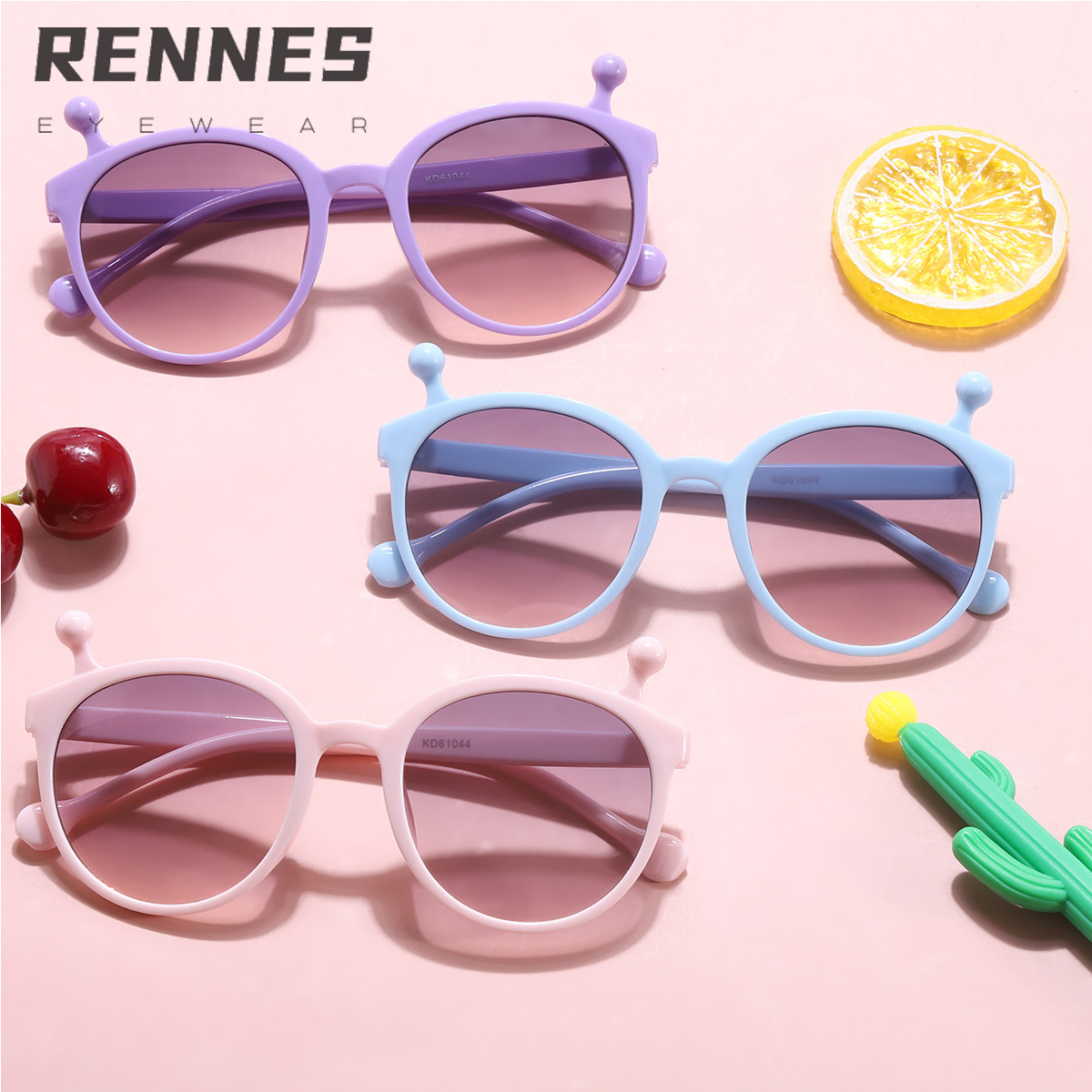 2022 nuevo marco redondo gafas de sol retro moda Caracol gafas de sol de los niños moda personalizada gafas de sol 61044