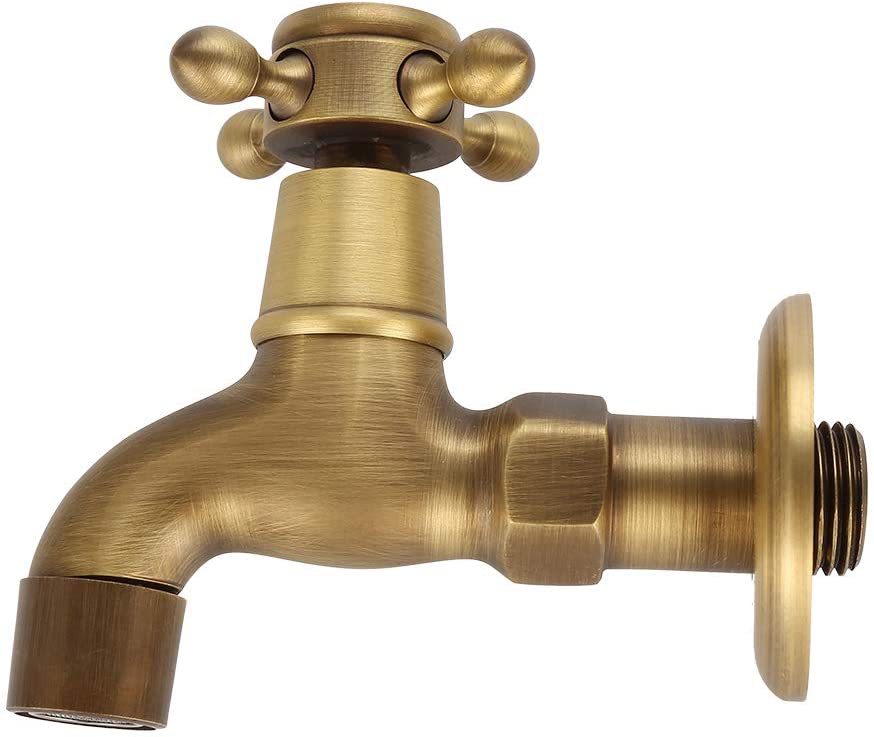 Copper antique European style retro 4 points 6 points single-cooling washing machine faucet mop sink extended faucet faucet nozzle bathroom details Picture