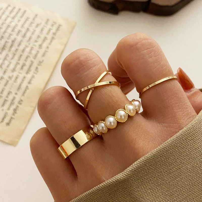 Креативное кольцо, геометрический набор, AliExpress, простой и элегантный дизайн, яркий запоминающийся стиль