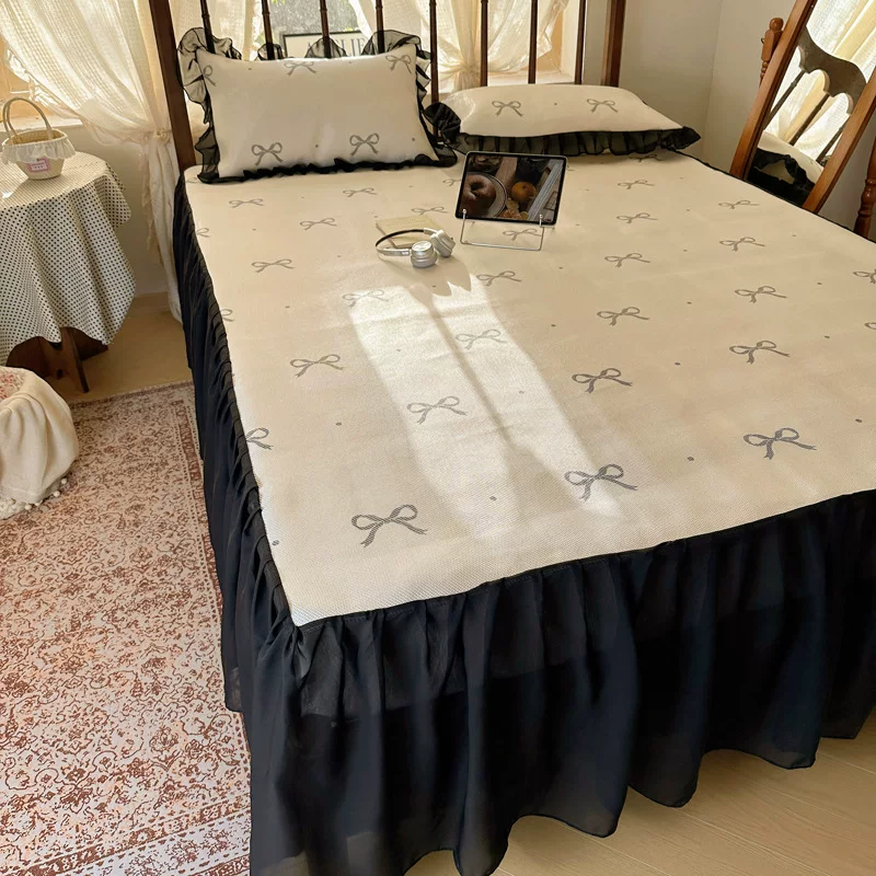 Mat with bow, summer duvet, set, 3 piece set