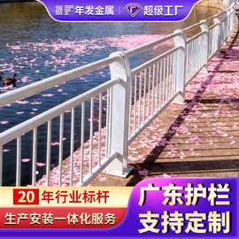 厂家定制Q235钢河道桥梁安全护栏公园河提栈道景观锌钢市政护栏