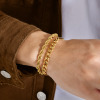 Bracelet stainless steel with pigtail, steel accessory, European style, simple and elegant design