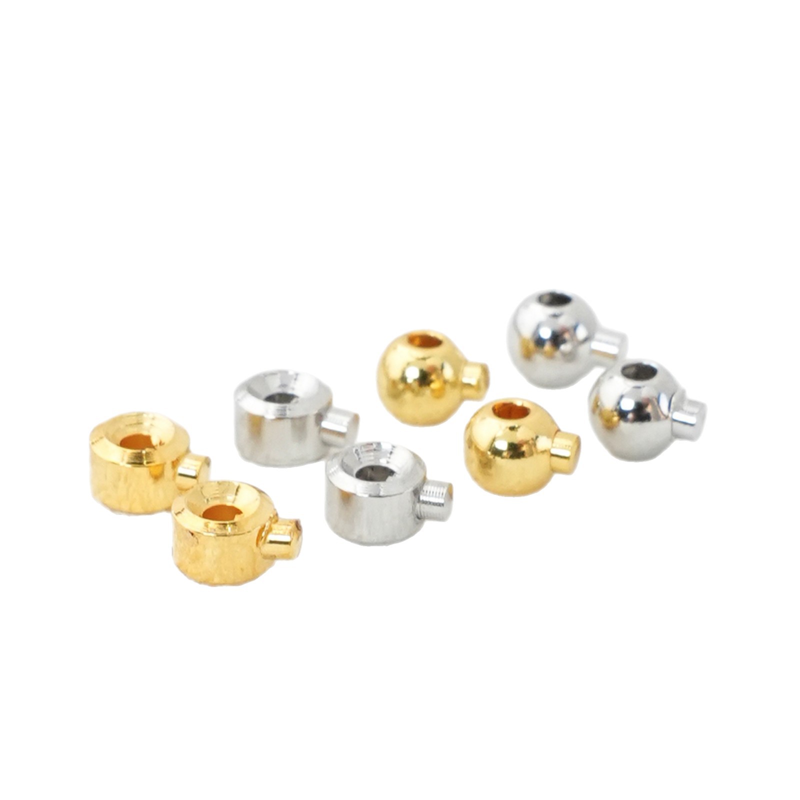 Pearl Necklace Positioning Clasp 18K Gold-Plated Fixed End Clasp DIY Accessory Snap Clasp Positioning Bead Clasp Jewelry