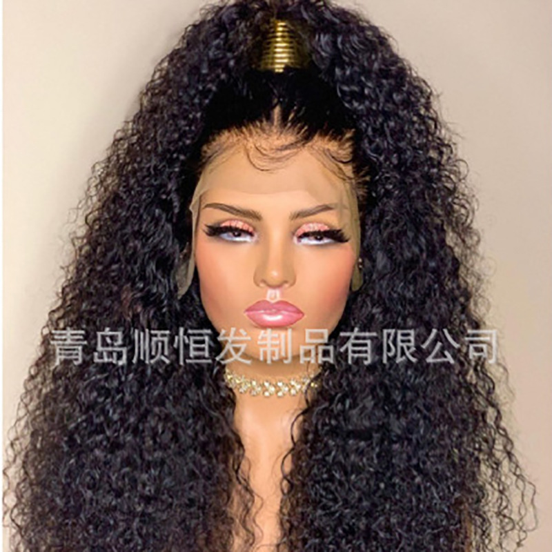 El Comercio exterior Africano de las mujeres de lana peluca rizada Volumen de pelo explosión cabeza pequeño Pelo Rizado fibra química sombrero moda ESTILO OCCIDENTAL