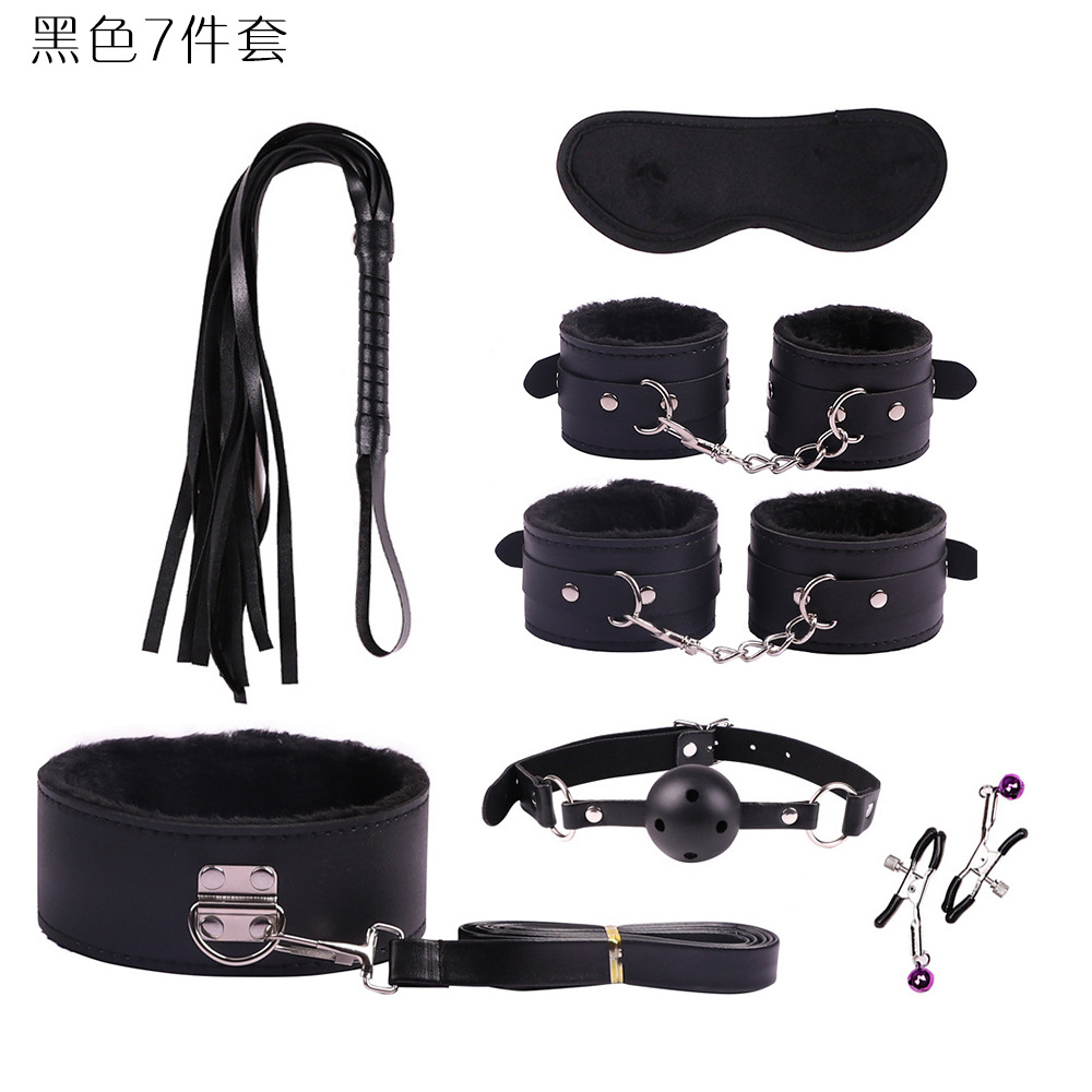 SM comercio exterior de 10 piezas de cuero sexy traje de peluche vinculante de 10 piezas juguetes alternativos productos sexuales