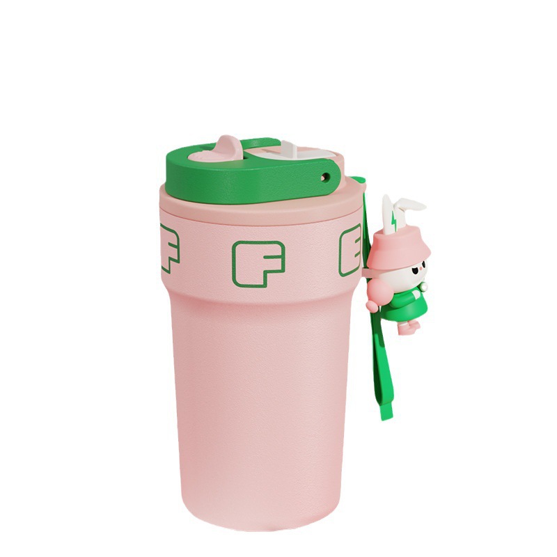 Nuevo taza de café de muñeca de doble bebida 316L taza de acero inoxidable de alto valor facial para niños y niñas tazas de agua al aire libre