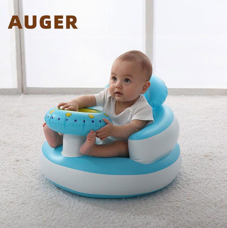 Silla inflable de PVC para bebés, tipo frisbee, para aprender a sentarse, sofá pequeño, silla para comer y bañarse, juguete inflable de ocio, ideal para puestos ambulantes.