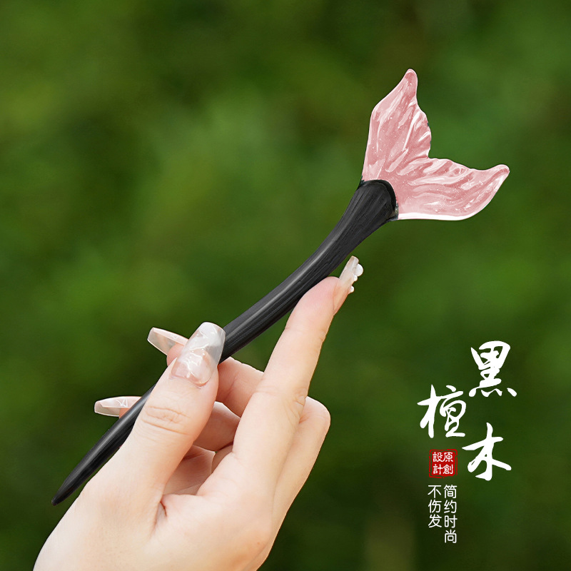 Ebony-mermaid tail pink