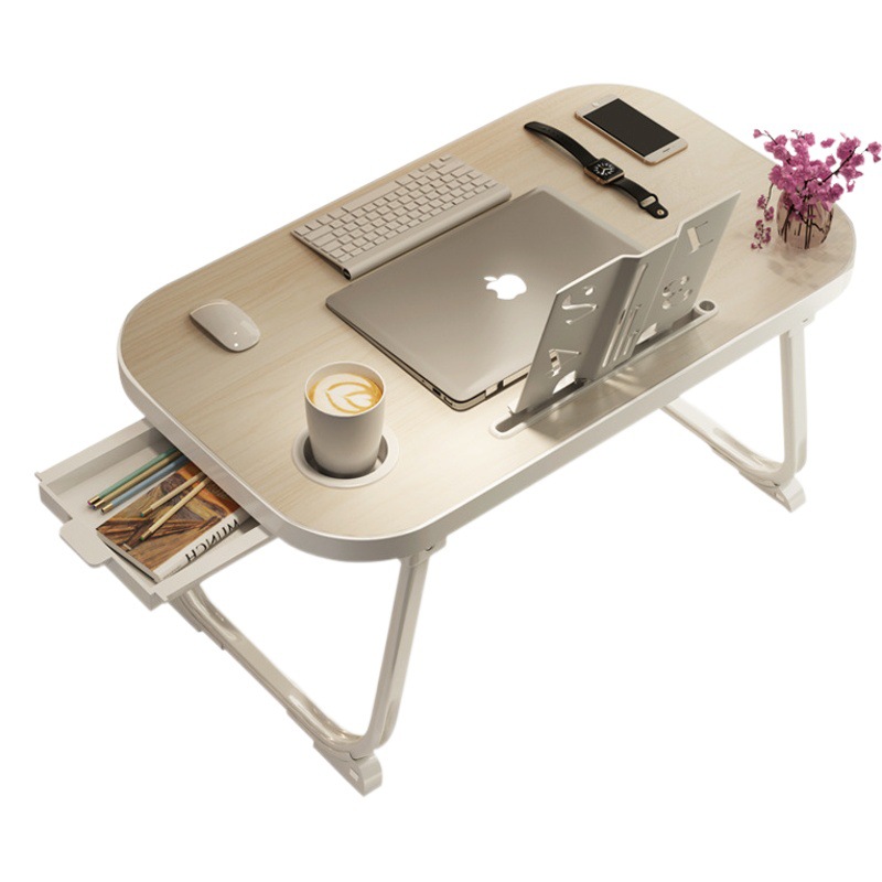 Escritorio de cama plegable pequeña mesa escritorio de la computadora cama perezoso estudiante dormitorio estudio haciendo tarea dormitorio sentado piso