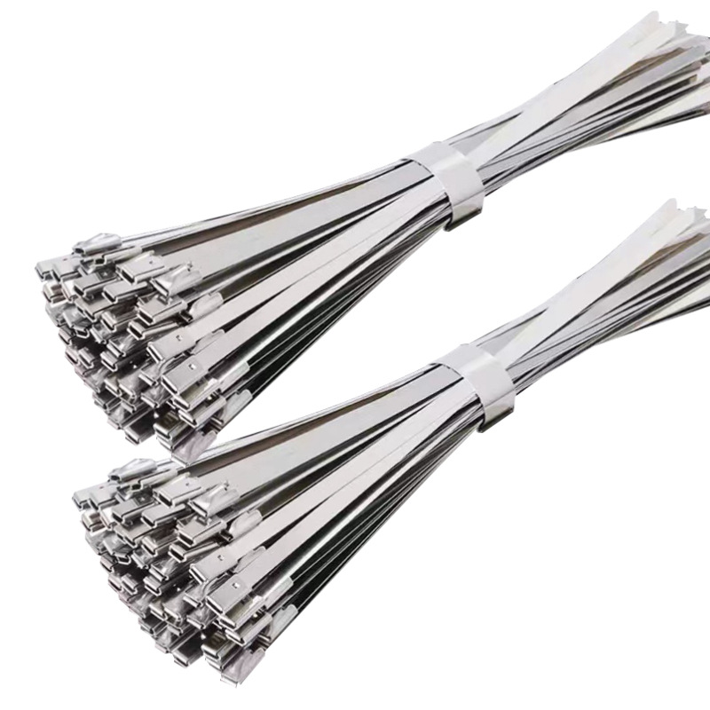 Acero inoxidable 304 barco cable tie autoblocante 4,6 MM alambre puente metal al aire libre antioxidante marino cable tie