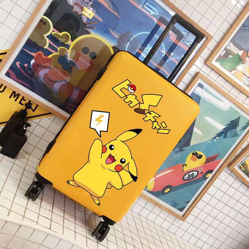 수하물 작은 신선한 학생 암호 케이스 피카추 트롤리 케이스 여성 가방 남성 만화 수하물