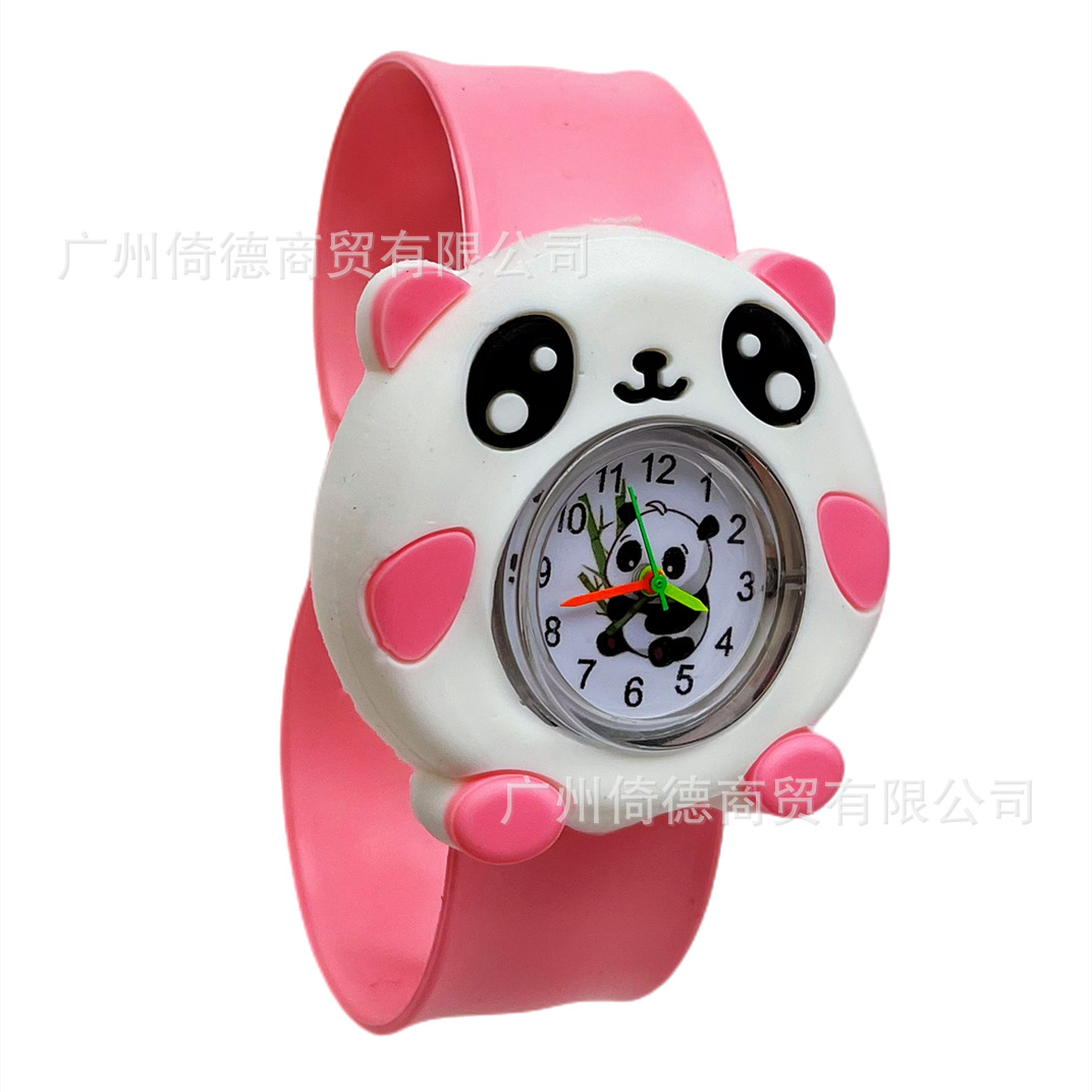 2024 suministro de niños reloj de dibujos animados animal snap ring estudiante kindergarten Panda electrónico en stock Comercio exterior Venta caliente