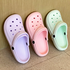2024 New Hollow-Design Shoes for Women: Summer Internet-Famous Closed-Toe Sandals, Half Slippers, Trendy Outdoor Style with Soft Soles for Beach Wear