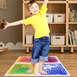 Educational Toys Funny Colorful Sensory Liquid Floor Tiles for Playground Children Induction Floor Tiles 4 Pieces