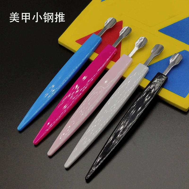 Фабричные прямые инструменты для ногтей толчок для удаления омертвевшей кожи лак для ногтей Клей Инструменты маленькие стальные толчок для удаления омертвевшей кожи толчок