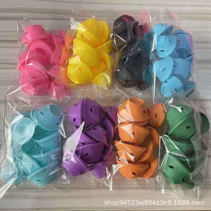 Silicone curly small bell with clove mushrooms, bangs