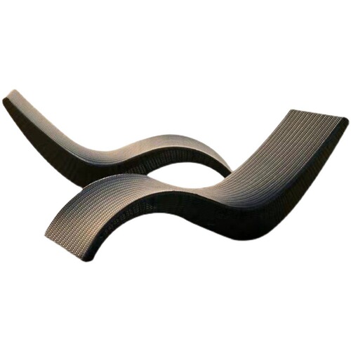 Outdoor lounge bed rattan chair single beach pool courtyard nap leisure lounge chair balcony waterproof rattan with umbrella