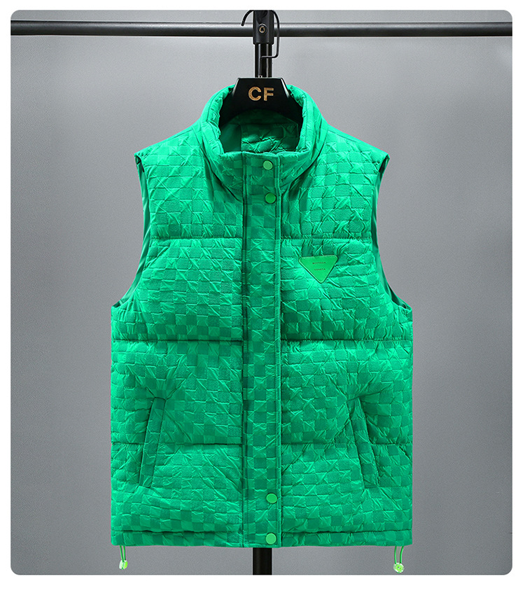 Fashionable cotton vest for men in autumn and winter, thickened and warm cotton stand up collar couple vest, cotton waistcoat vest for women_voghion.com