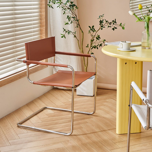 Bauhaus sofa chair leather chair leisure chair internet celebrity dining chair makeup chair ins style arm chair wholesale