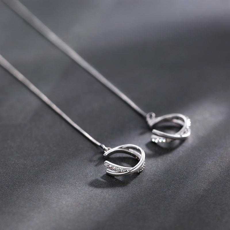 Pendientes de plata de ley 925, pendientes de nicho, nuevos pendientes de moda 2025, pendientes de alta calidad, pendientes de mujer