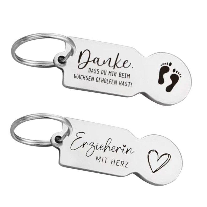 Cross-Border Independent Site Shopping Cart Stainless Steel Token Supermarket Cart DIY Engraving Anti-Lost Tag Keychain