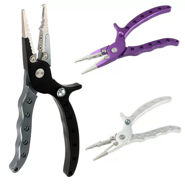 Dawa aluminum alloy Luya pliers with lock space aluminum alloy fishing line shear open loop pressure tube multi-function fishing tongs
