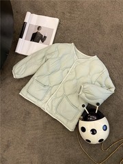 Children's down jacket inner sleeve thin model for boys and girls, short sleeve down jacket for middle and small children, baby autumn and winter down jacket fashion