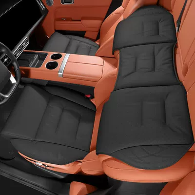 Seat cushion, seat cover, Cushions, Superb, Kamiq, Karoq - fully-enclosed-memory-foam-seat-cushion-noble-black-3-pieces-in-front-and-rear-rows