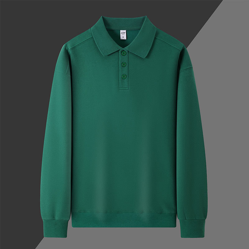 310g otoño y invierno con solapa camiseta polo de manga larga ropa de trabajo impresa logotipo de catering hot pot camarero otoño y invierno herramientas