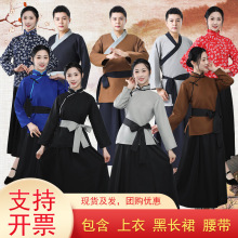 古装汉服老太婆服装孟婆上衣长裙套装女衣服丫鬟仆人演出中国风