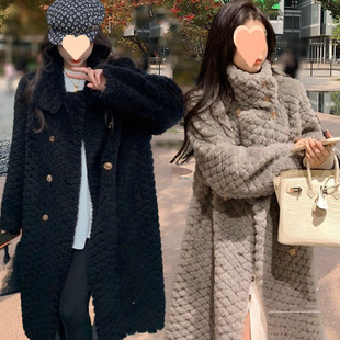 Advanced sense of lamb plush fur coat women's coat coat thickened winter explosion foreign style pure desire small fragrance