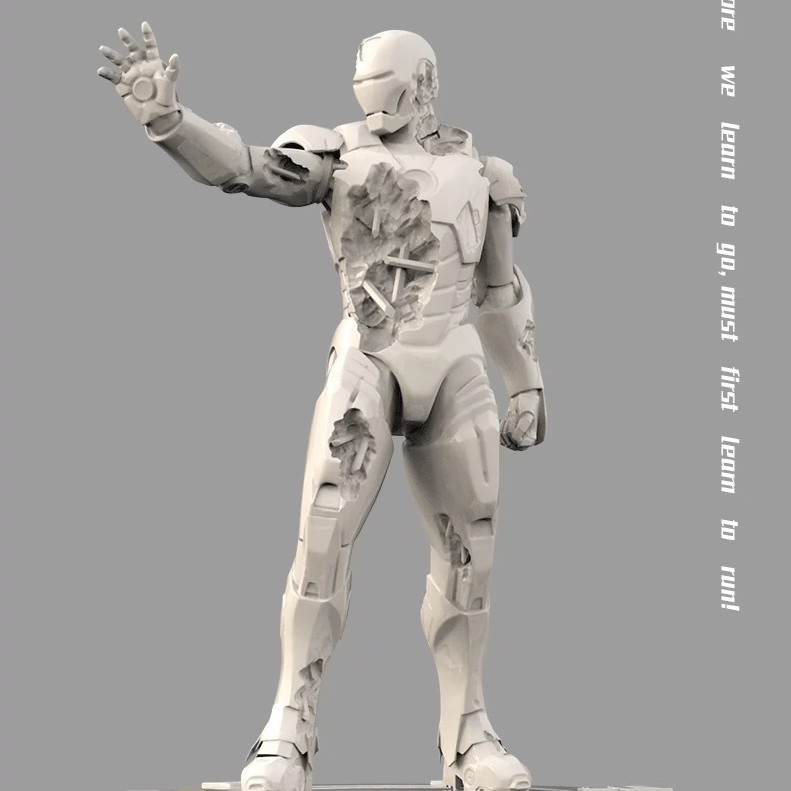 침식 아이언 맨 70CM 공격 갑옷 3D 모델링 장식