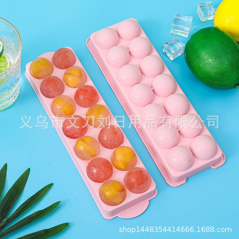 Круглый шар кубик льда Форма для изготовления льда с крышкой коробка для льда DIY форма самодельный пластиковый круглый замороженный кубик льда