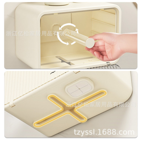 Face towel storage box punch-free wall-mounted makeup storage box plastic with lid wholesale storage box bathroom storage