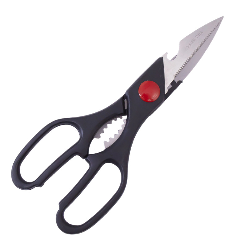 多功能不锈钢厨房家用剪刀 带开瓶器鸡骨生鱼肉剪9140剪刀