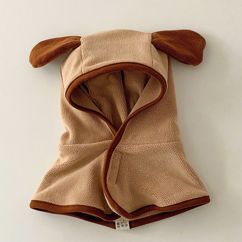 Sombreros para bebés más gruesos otoño y invierno baby buzzer unido calentamiento para niños gorras para orejas para niños y niñas collar