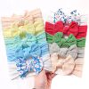 New products 5pcs baby Scarf suit lovely princess Hairdressing Europe and America children nylon bow No trace Hair band