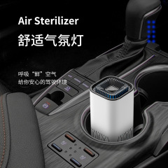 新型ミニ車載アロマusbマイナスイオン清浄機車用空気清浄機はロゴを印刷できます。