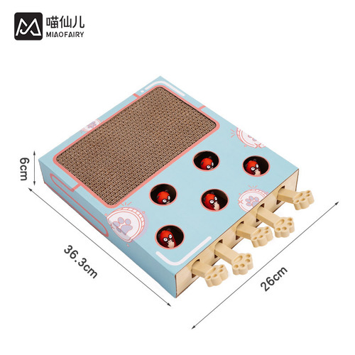 Meow Fairy Whack-A-Mole Cat Toy Cat Scratching Board Nest Claw Grinding Artifact Corrugated Cat Claw Board Cat Supplies