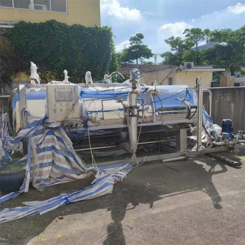 二手食品电加热全自动双层杀菌灭菌器蒸汽双锅并联合水浴式杀菌锅