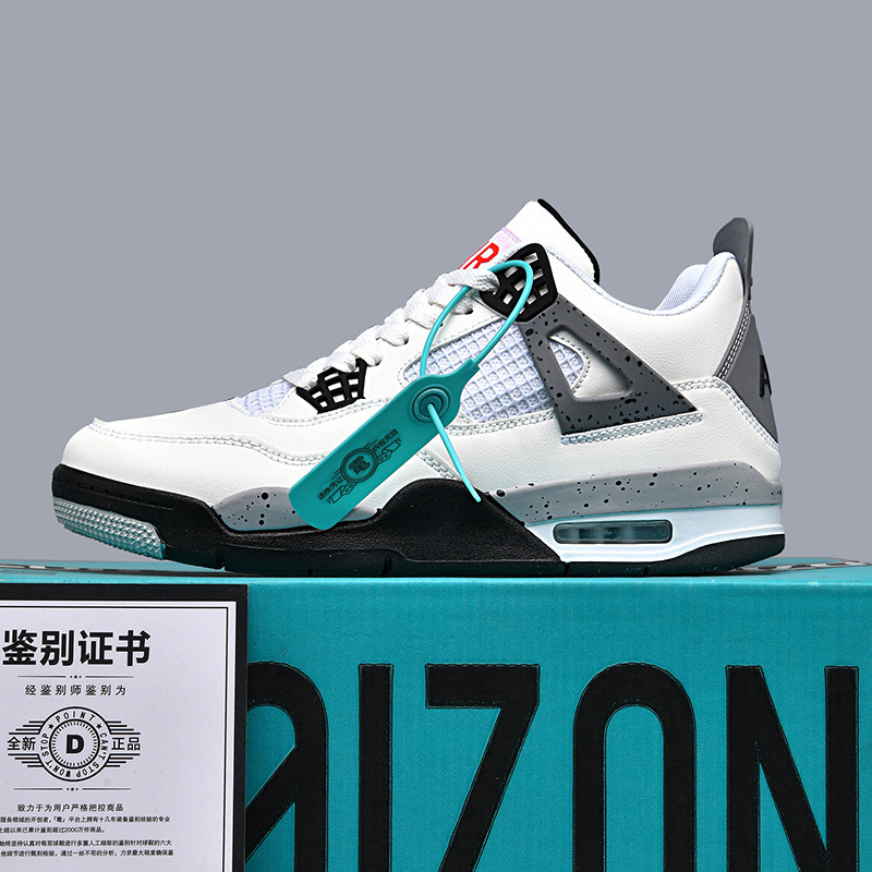 Putian Aj4 Men's Shoes Autum Electric Mother Aj4 White Cement Casual Sports Sneakers Youth Basketball Sneakers Trendy Putian Aj4 Men's Shoes Autum Electric Mother Aj4 White Cement Casual Sports Sneakers Youth Basketball Sneakers Trendy