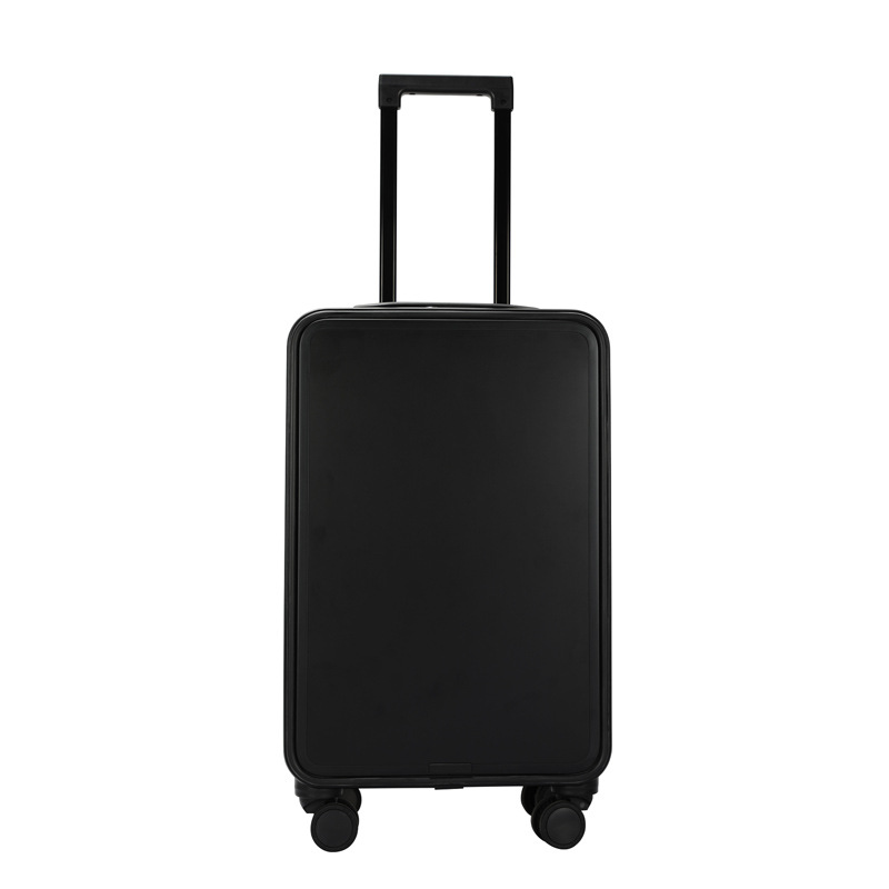 Vali nhôm 16 inch mở trước, vali xách tay nam khung nhôm chống nước chống trộm — Màu đen, Màu bạc