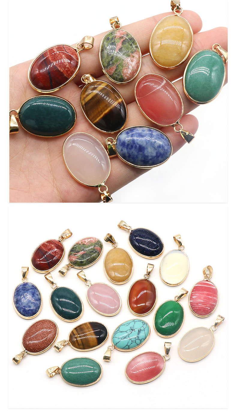 1 Piece Natural Stone Copper Gem Agate Bag Gem Pendant Necklace display picture 1